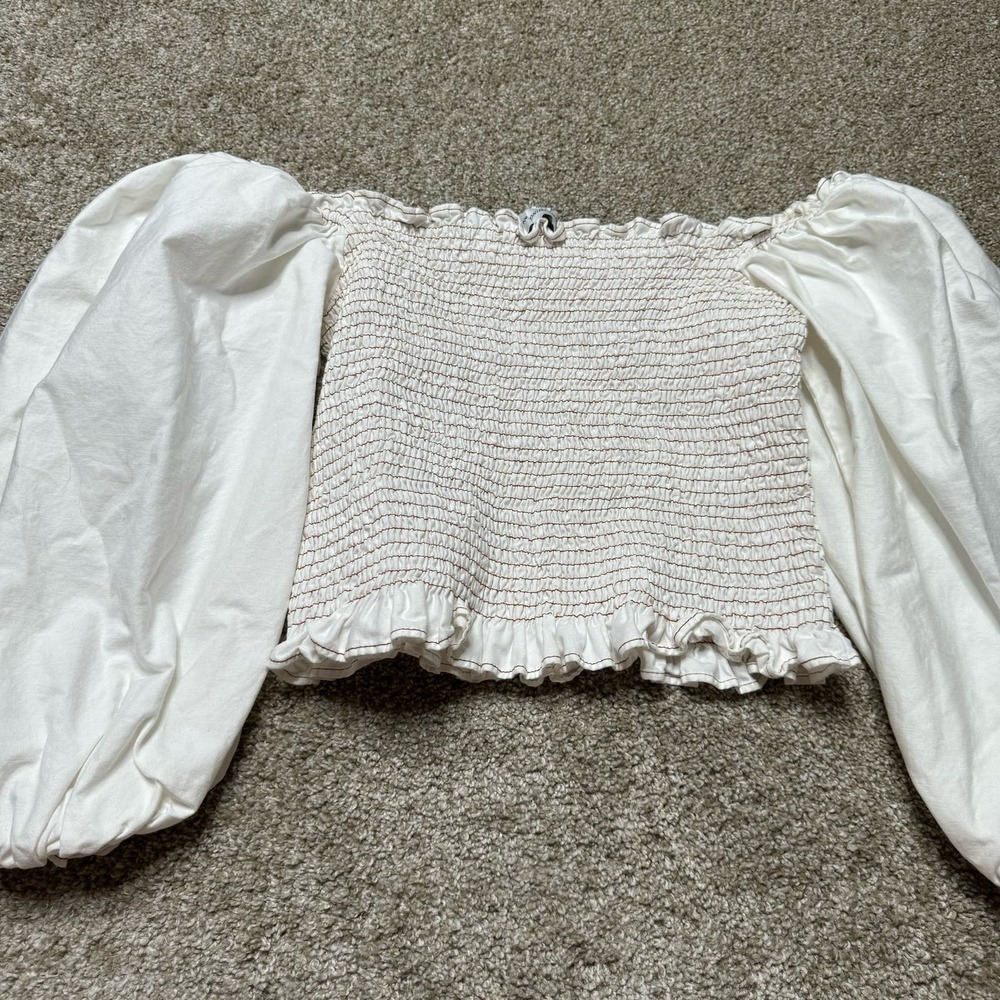 Something Navy Smocked Cotton Top - Picture 4 of 6